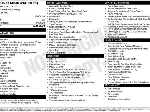 Used 2019 MAZDA MAZDA3 Select image 15