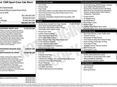 Used 2019 RAM 1500 Sport w/ Level 2 Equipment Group AWD/4WD image 3
