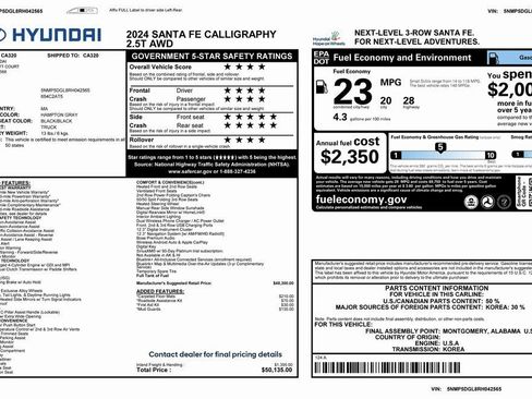 Used 2024 Hyundai Santa Fe Calligraphy image 4