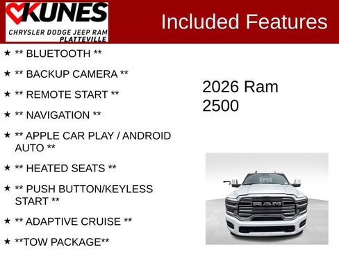 Used 2026 RAM 2500 Laramie AWD/4WD image 2