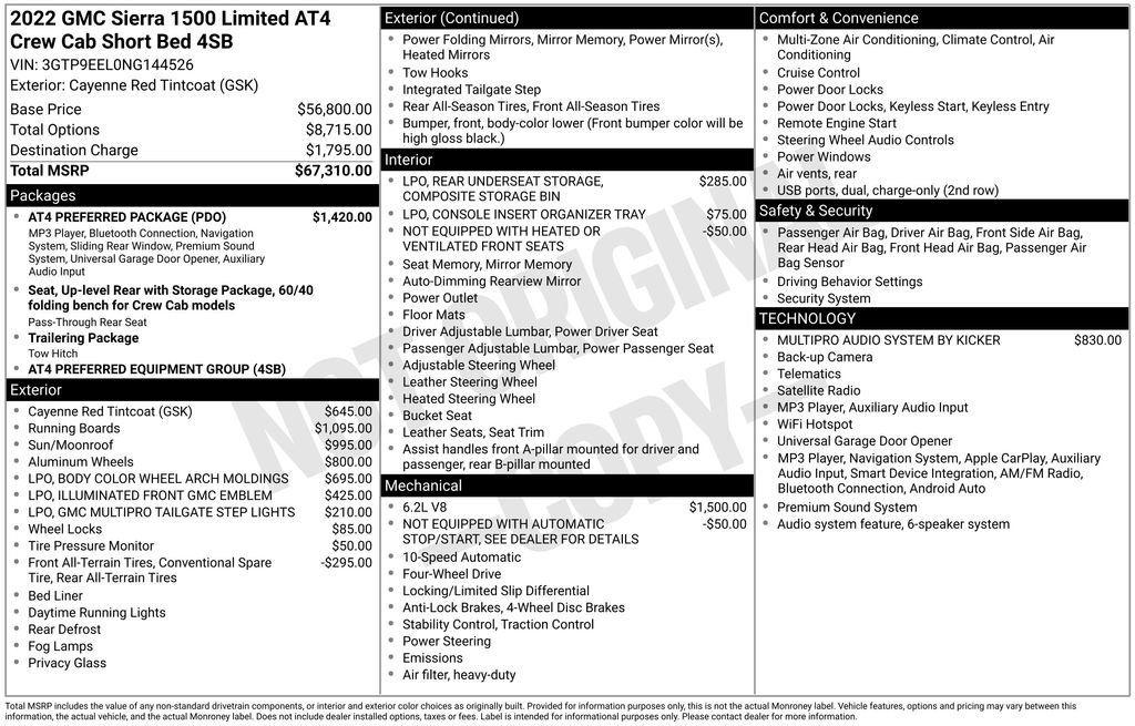 Used 2022 GMC Sierra 1500 AT4 w/ AT4 Preferred Package AWD/4WD image 46