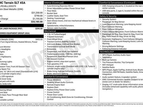 Used 2020 GMC Terrain SLT w/ LPO, Floor Liner Package FWD image 7