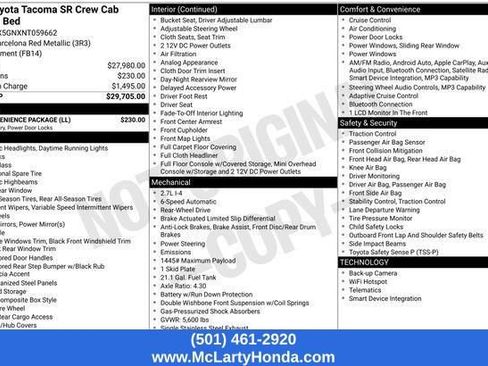 Used 2022 Toyota Tacoma SR w/ SR Convenience Package RWD image 36