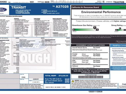 New 2026 Ford Transit 350 148 High Roof Extended AWD w/ Load Area Protection Package image 13