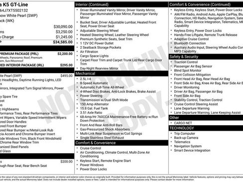 New 2026 Kia K5 GT-Line w/ GT-Line Premium Package AWD/4WD image 4