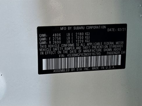 Used 2021 Subaru Legacy Touring XT image 32