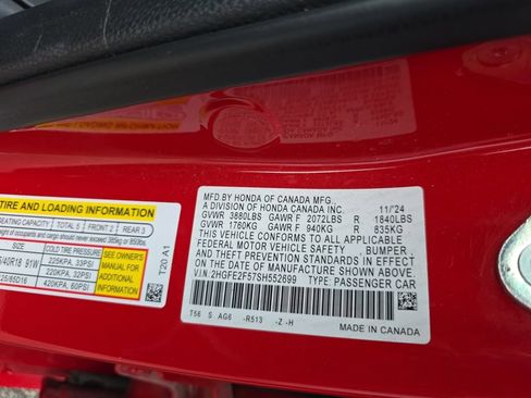 Certified 2025 Honda Civic Sport image 25