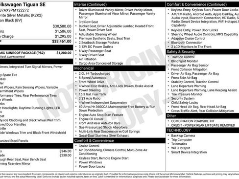 Used 2023 Volkswagen Tiguan SE w/ Panoramic Sunroof Package FWD image 4