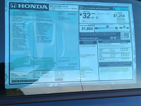 New 2025 Honda Accord SE image 23