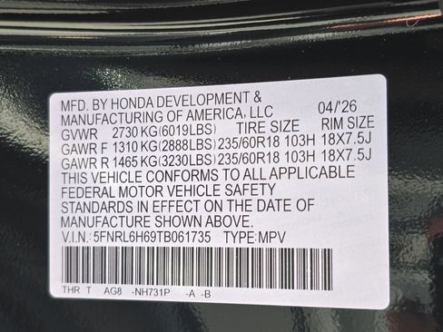 New 2026 Honda Odyssey EX-L image 37