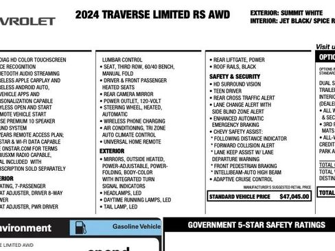 Used 2024 Chevrolet Traverse RS image 2