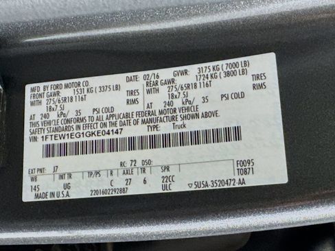 Used 2016 Ford F150 XLT w/ Equipment Group 302A Luxury AWD/4WD image 36