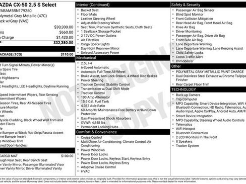 Certified 2024 MAZDA CX-50 AWD 2.5 S w/ Cargo Package image 37