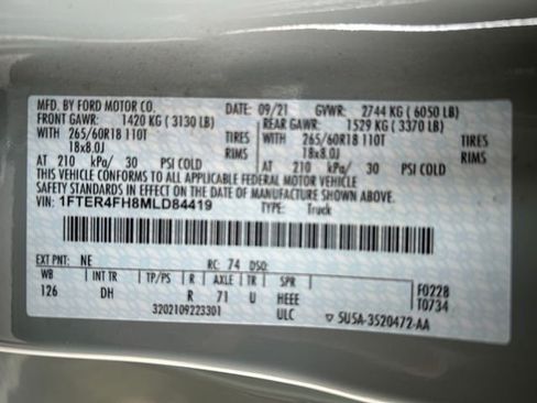 Certified 2021 Ford Ranger Lariat w/ Equipment Group 501A High image 23