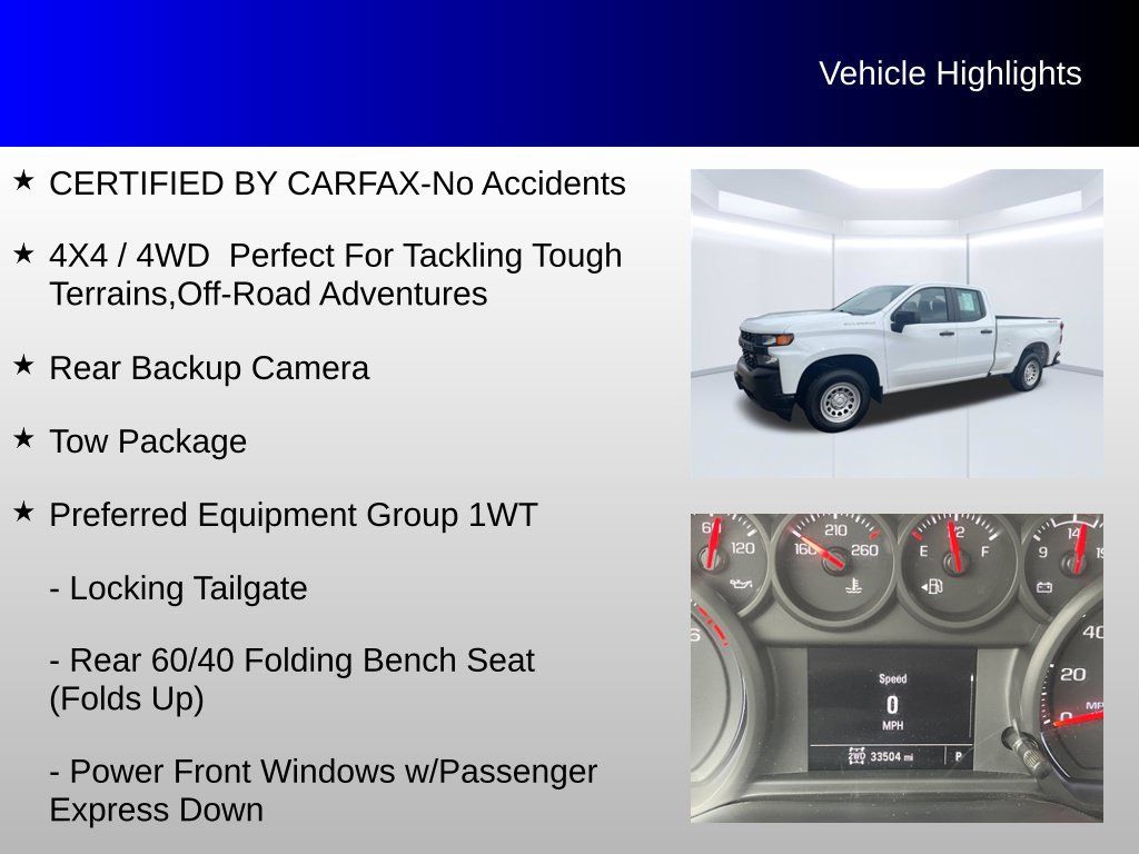 Used 2020 Chevrolet Silverado 1500 W/T w/ Trailering Package AWD/4WD image 4