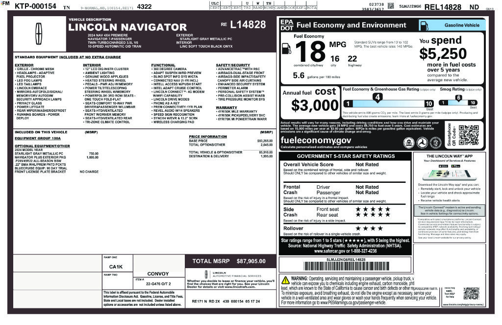 Used 2024 Lincoln Navigator Premiere AWD/4WD image 57