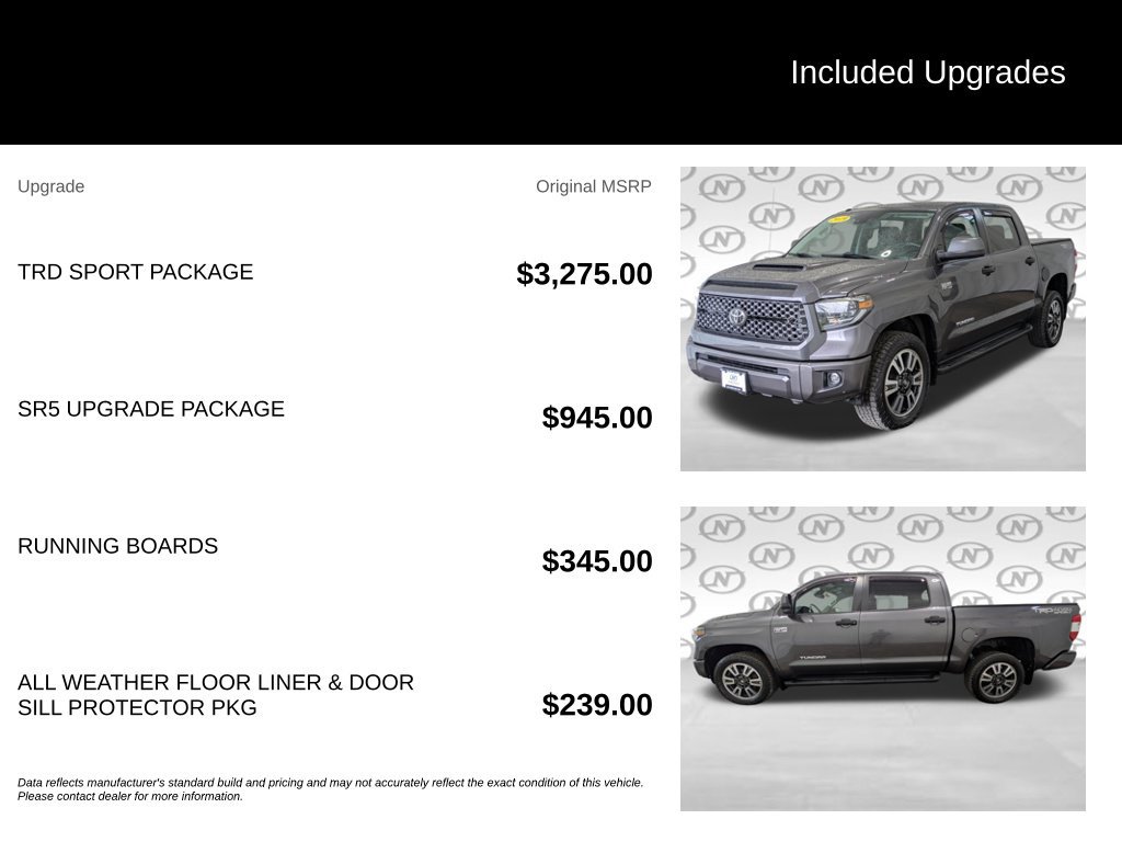 Used 2019 Toyota Tundra SR5 w/ TRD Sport Package AWD/4WD image 3