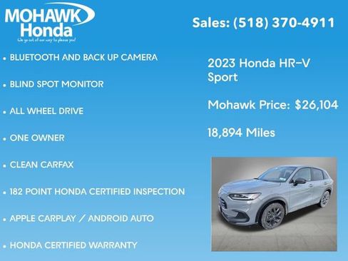 Certified 2023 Honda HR-V Sport image 4