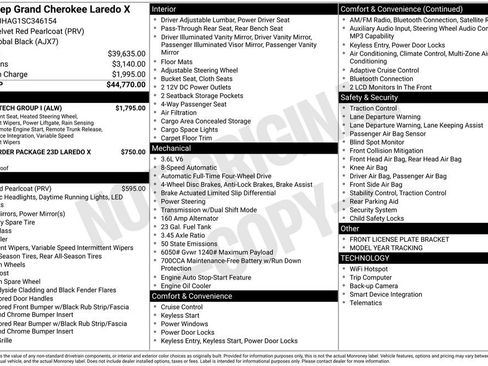 Used 2025 Jeep Grand Cherokee Laredo X w/ Luxury Tech Group I AWD/4WD image 4
