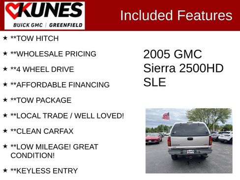Used 2005 GMC Sierra 2500 SLE w/ Snow Plow Prep Package AWD/4WD image 2