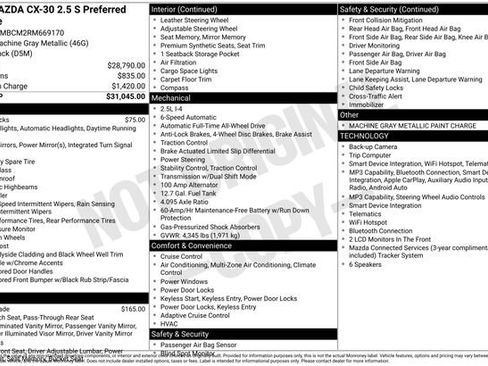 Used 2024 MAZDA CX-30 AWD 2.5 S w/ Preferred Package image 25