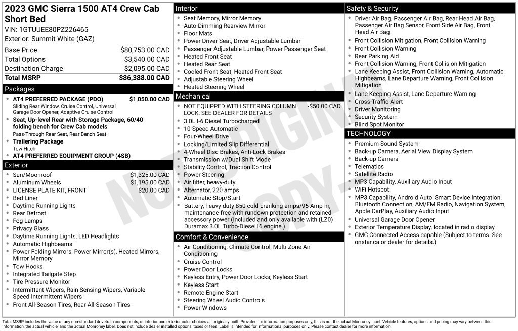 Used 2023 GMC Sierra 1500 AT4 w/ AT4 Preferred Package AWD/4WD image 34