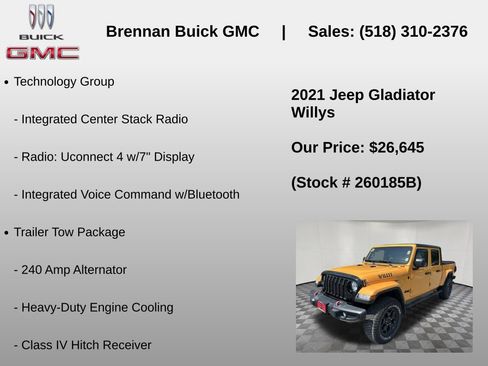 Used 2021 Jeep Gladiator Sport AWD/4WD image 12