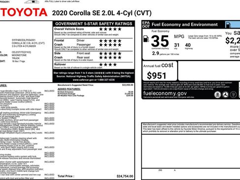 Used 2020 Toyota Corolla SE w/ SE Premium Package image 24