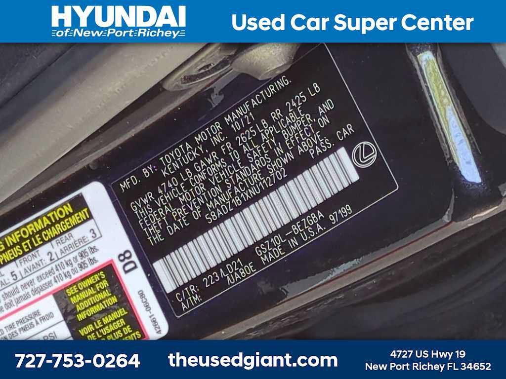 Used 2022 Lexus ES 350 w/ Premium Package FWD image 33