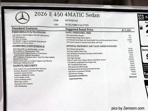New 2026 Mercedes-Benz E 450 4MATIC Sedan image 26