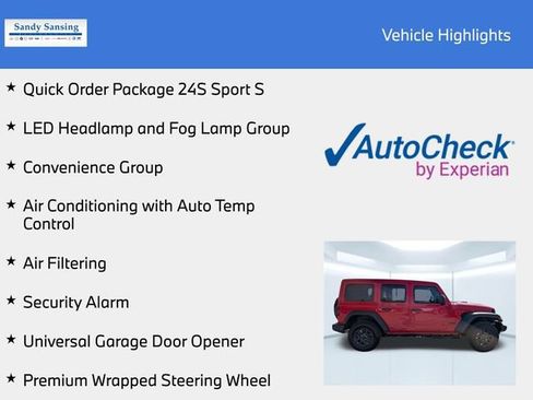 New 2026 Jeep Wrangler Unlimited Sport AWD/4WD image 7