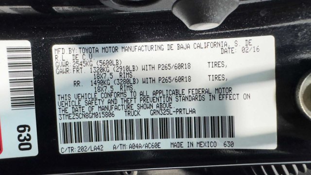 Used 2016 Toyota Tacoma Limited w/ Towing Package RWD image 33