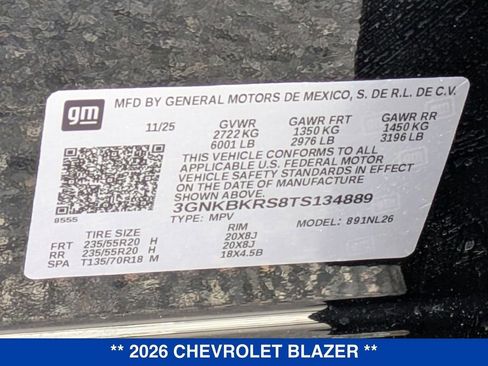 New 2026 Chevrolet Blazer RS w/ LPO, Floor Liner Package AWD/4WD image 40