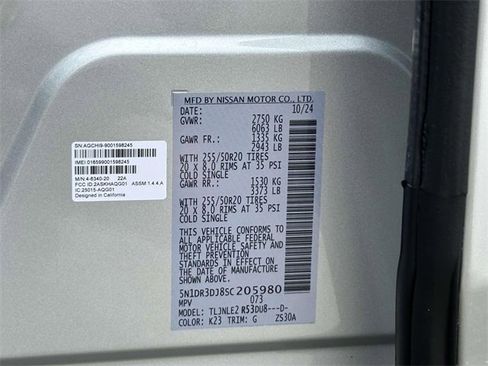 New 2025 Nissan Pathfinder Platinum w/ Cargo Package image 26