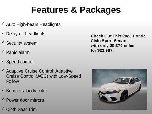 Certified 2023 Honda Civic Sport image 20