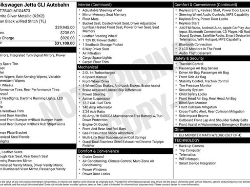 Used 2020 Volkswagen Jetta GLI Autobahn FWD image 14