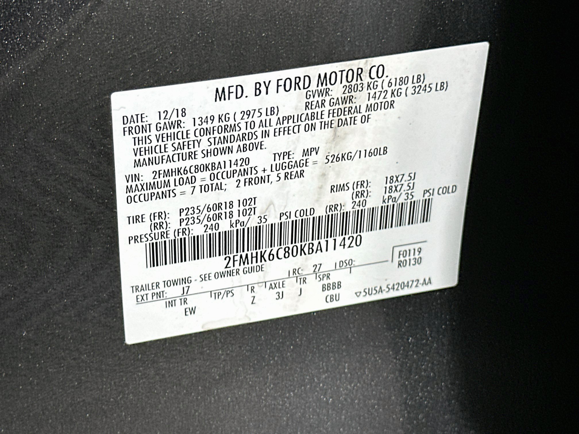 Used 2019 Ford Flex SEL w/ Class III Trailer Tow Package AWD/4WD image 12
