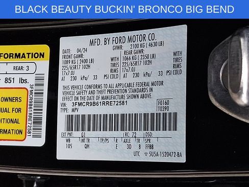 Used 2024 Ford Bronco Sport Big Bend AWD/4WD image 26