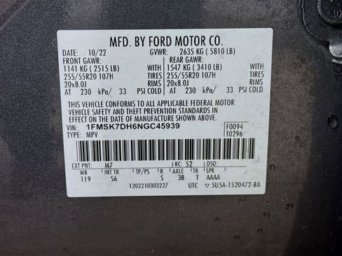 Used 2022 Ford Explorer XLT w/ Equipment Group 202A RWD image 33