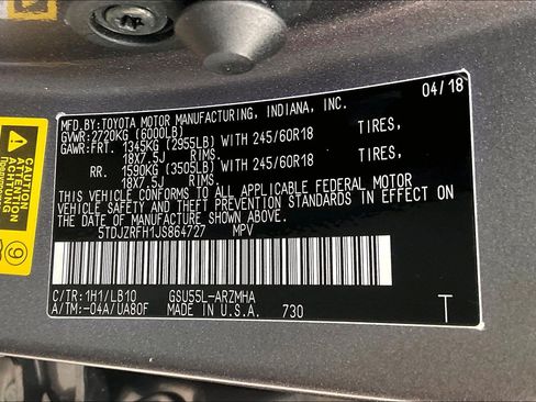 Used 2018 Toyota Highlander XLE AWD/4WD image 38