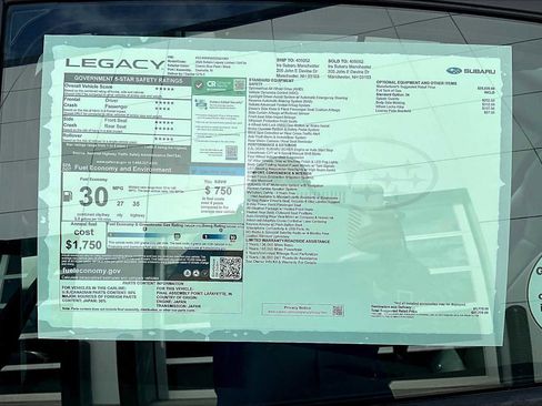 New 2025 Subaru Legacy Limited image 19
