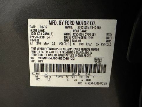 Used 2017 Ford Edge SEL w/ Equipment Group 201A image 21