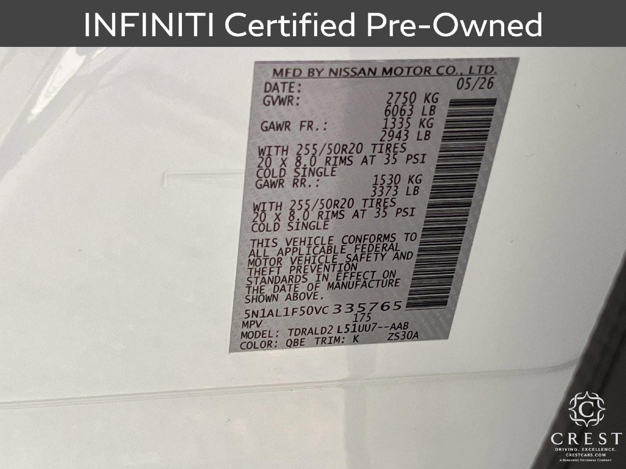 Certified 2027 INFINITI QX60 Luxe w/ Cargo Package FWD image 33