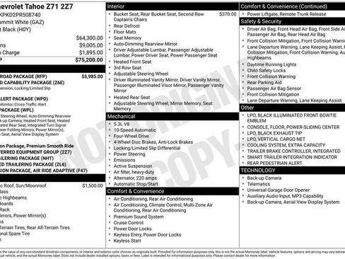 Used 2023 Chevrolet Tahoe Z71 w/ Z71 Off-Road Package AWD/4WD image 2