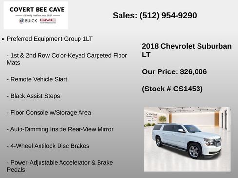 Used 2018 Chevrolet Suburban LT w/ Max Trailering Package AWD/4WD image 13