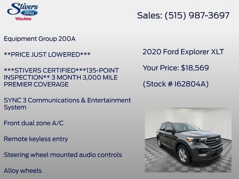 Used 2020 Ford Explorer XLT AWD/4WD image 8