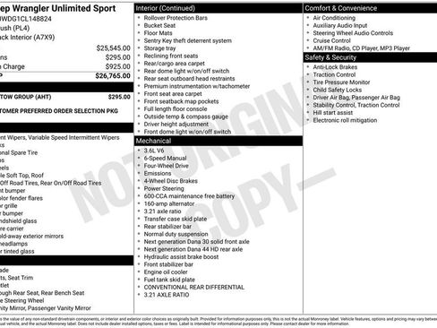 Used 2012 Jeep Wrangler Unlimited Sport w/ Trailer Tow Group image 12