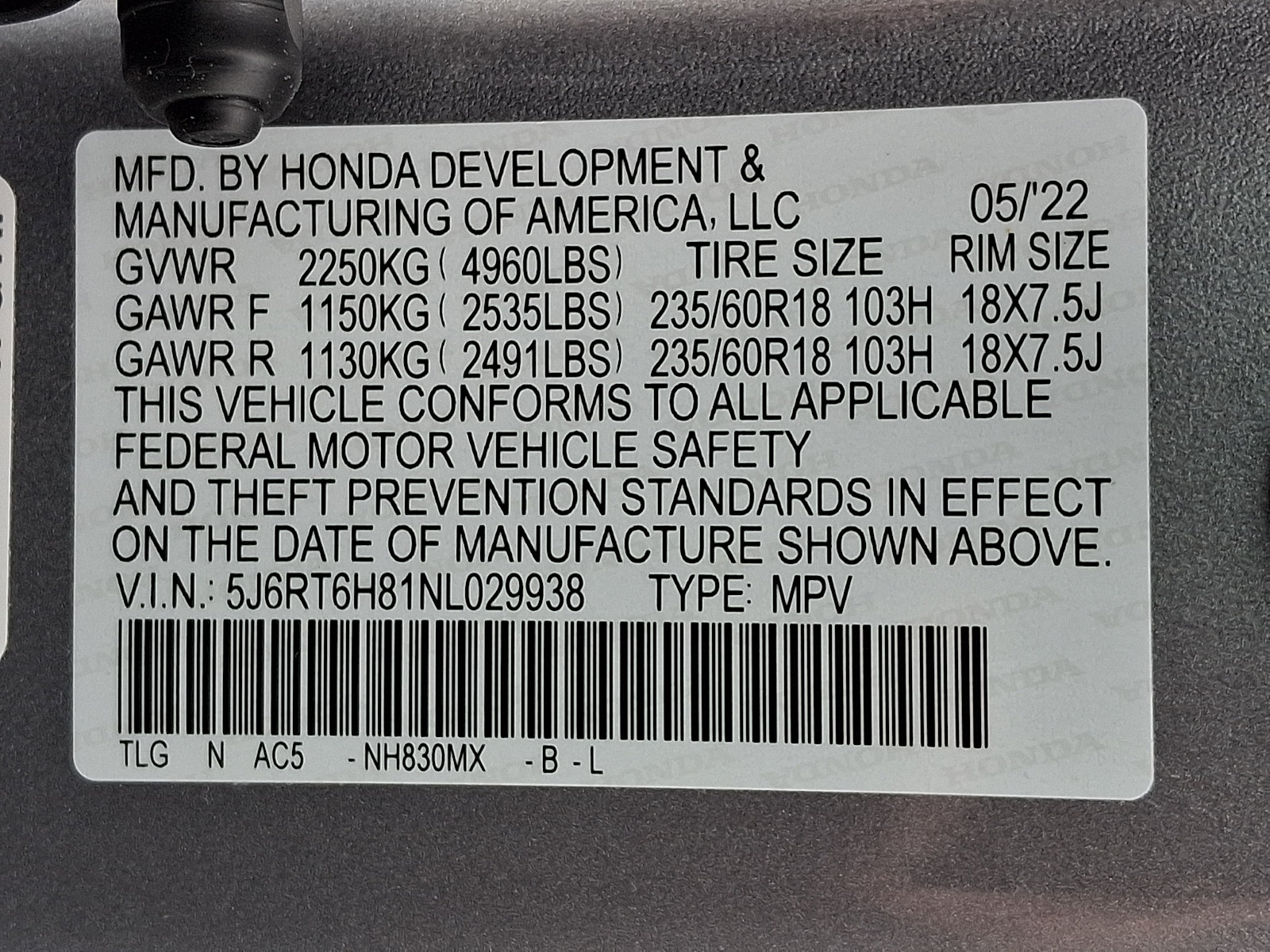 Certified 2022 Honda CR-V EX-L image 27