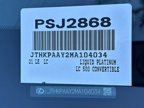 Certified 2021 Lexus LC 500 Convertible image 38