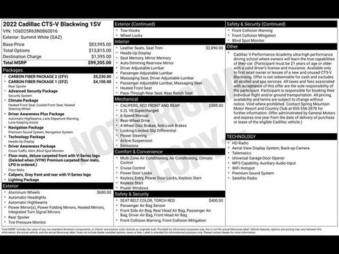 Used 2022 Cadillac CT5 V Blackwing w/ Carbon Fiber Package 2 RWD image 8